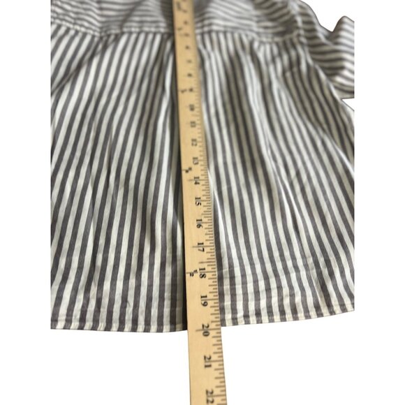 Madewell Tie-Front Striped Cotton Shirt In Maitland Stripe Small - Picture 11 of 14